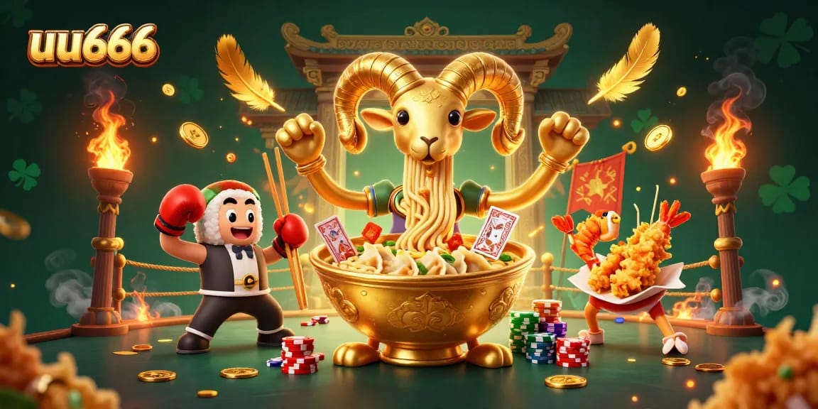 Experience the thrilling excitement of uu666, a vibrant online casino scene with unique characters and dynamic elements.
