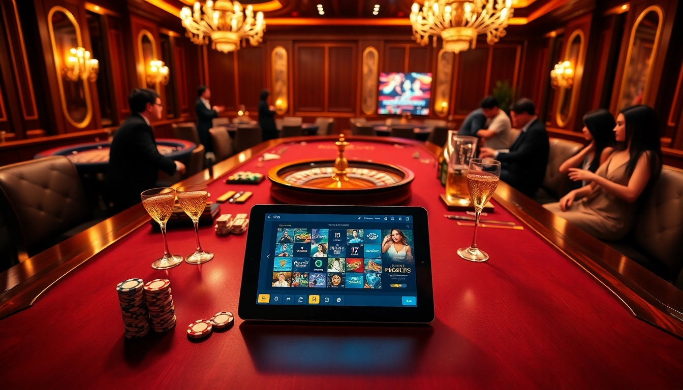 Engaged gamblers enjoying PG88's luxurious online casino experience with vibrant table games.
