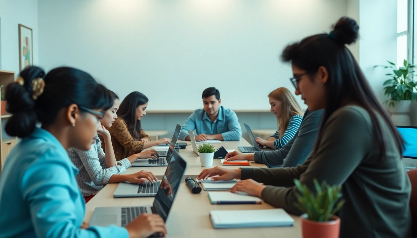 Enhance remote exam assistance through focused online collaboration among students in a modern study setting.