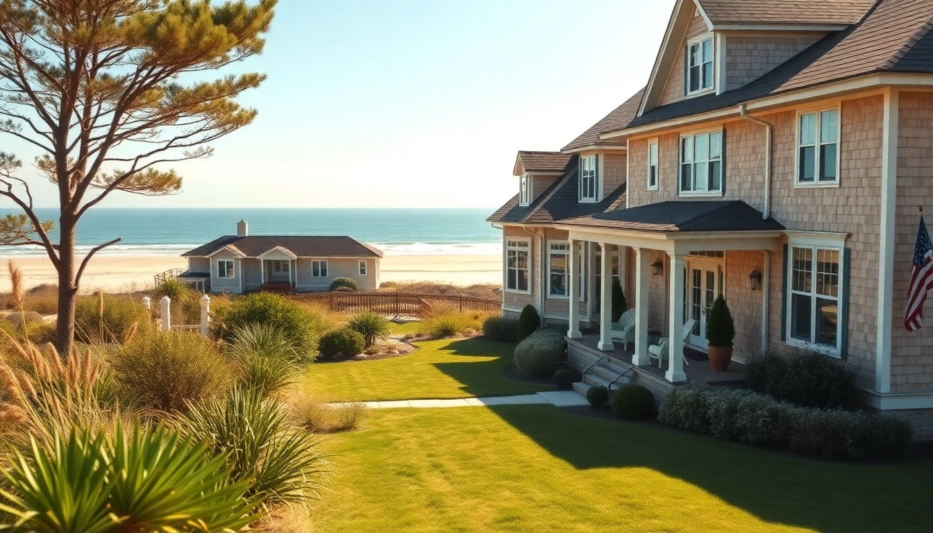 Cape Cod homes with stunning architecture in a serene coastal environment.