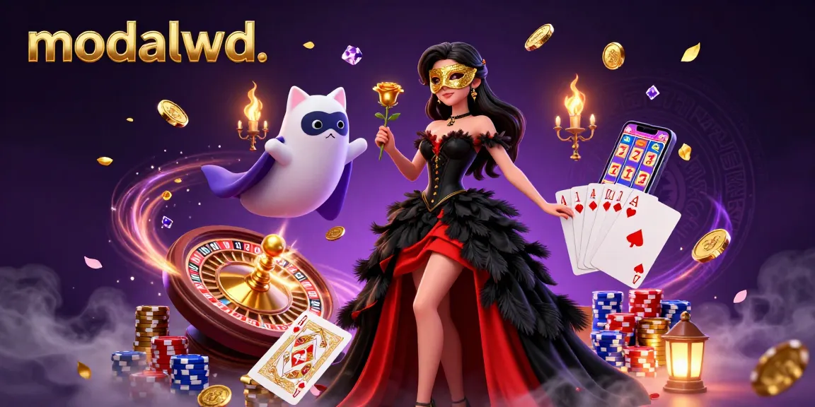 Experience the thrill at modalwd with stunning visuals of casino slots, golden coins, and a captivating atmosphere.