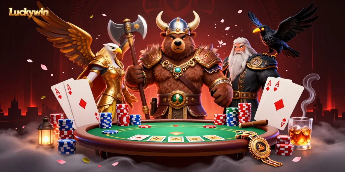 Experience thrilling gameplay at Luckywin with vibrant characters and casino elements.