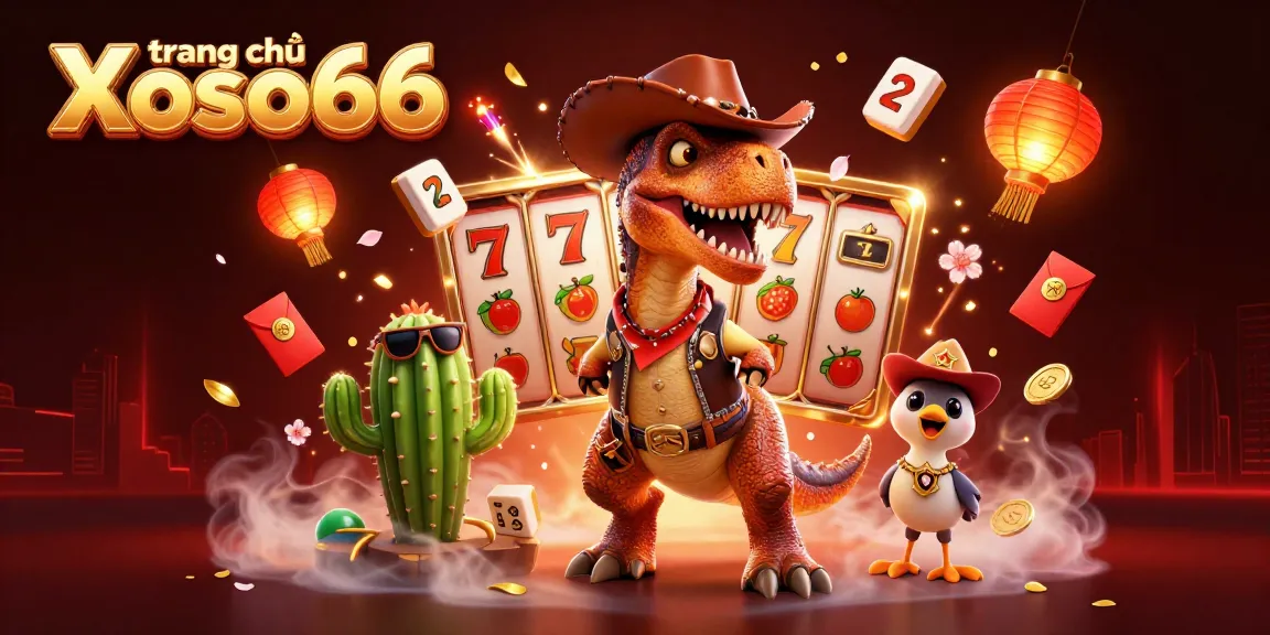 Experience thrilling gameplay on trang chủ Xoso66 with colorful slot reels and engaging characters.