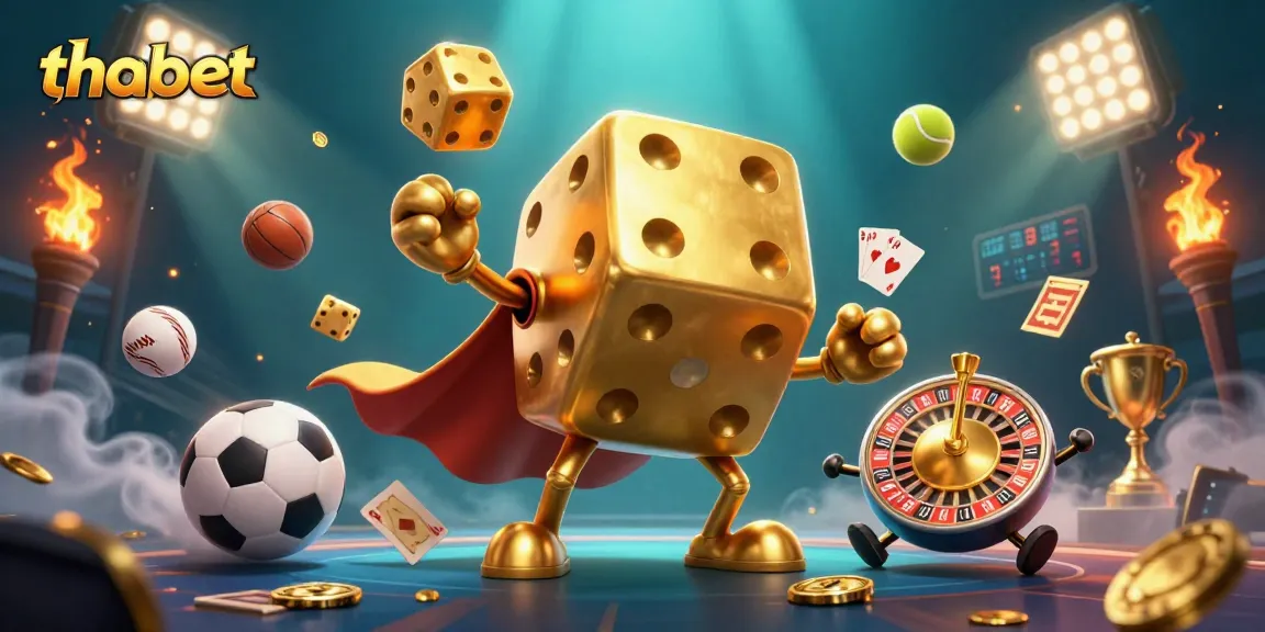 Experience thrilling gameplay with thabet's dynamic and entertaining casino elements illustrated in 3D.