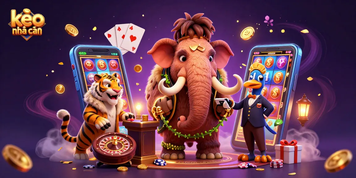 Experience kèo nhà cái with a vibrant 3D casino scene featuring unique characters and gaming elements.