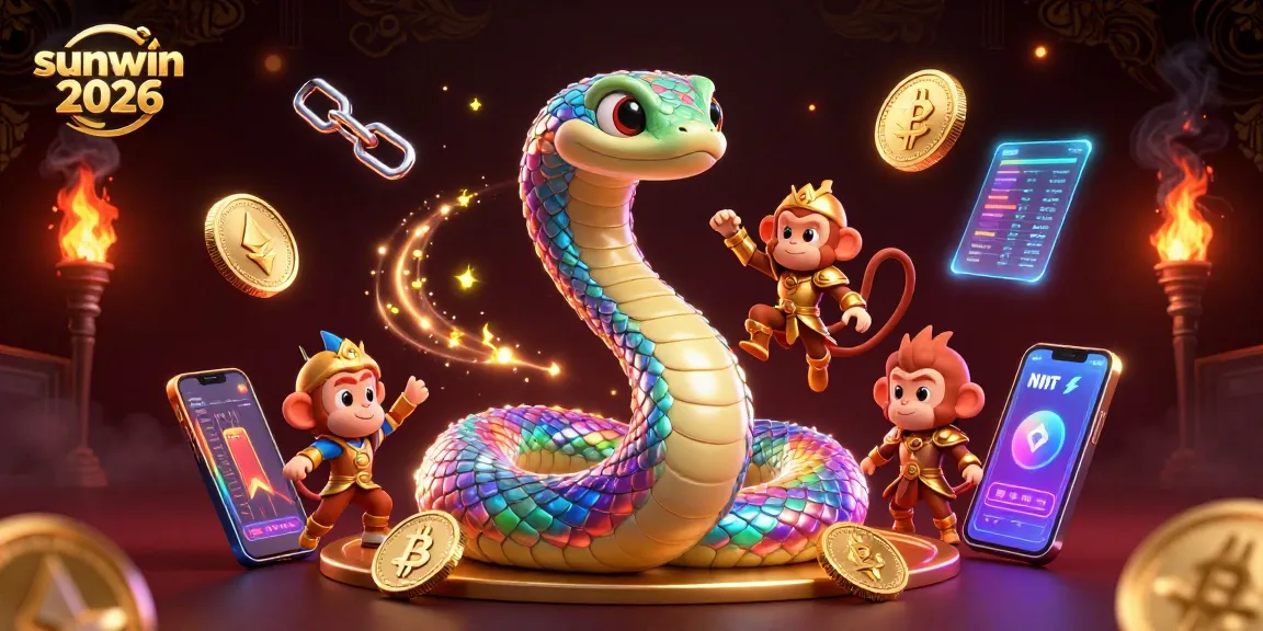 Engage with sunwin 2026 while exploring vibrant 3D casino elements, including coins and a playful monkey king.